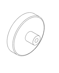 Ferrite flat gripper Ø50.0 x 10.0 mm socket M6, 22.4 kg